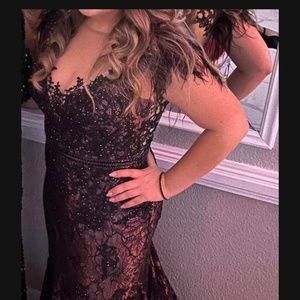 Mcduggal feather gown